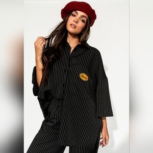 Dressed In LALA HI IM A WEIRDO OVERSIZED WORKSHIRT SZ S/M BNWT